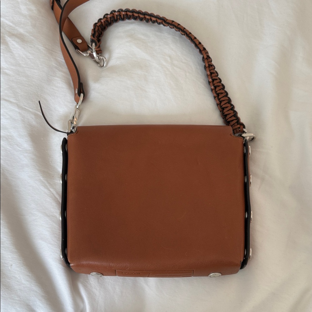 rag & bone Tan Leather Braided-Strap Crossbody - Picture 3 of 5